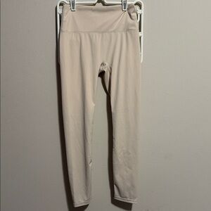 Women’s beige exercise leggings